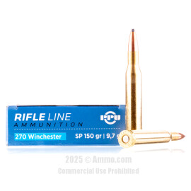Image of Prvi Partizan 270 Win Ammo - 20 Rounds of 150 Grain SP Ammunition