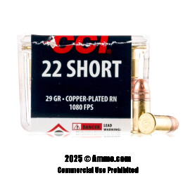 Image of CCI 22 Short Ammo - 100 Rounds of 29 Grain CPRN Ammunition