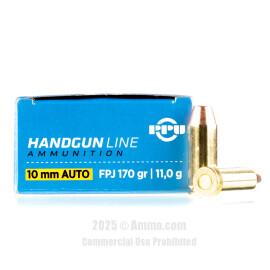 Image of Prvi Partizan 10mm Ammo - 500 Rounds of 170 Grain Flat Point Jacketed (FPJ) Ammunition