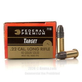 Image of Federal 22 LR Ammo - 500 Rounds of 40 Grain LRN Ammunition
