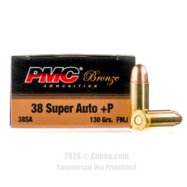 Image of PMC Bronze 38 Super +P Ammo - 1000 Rounds of 130 Grain FMJ Ammunition