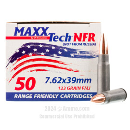 Image of MAXX Tech NFR 7.62x39 Ammo - 500 Rounds of 123 Grain FMJ Ammunition