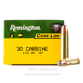 Image of Remington 30 Carbine Ammo - 50 Rounds of 110 Grain SP Ammunition