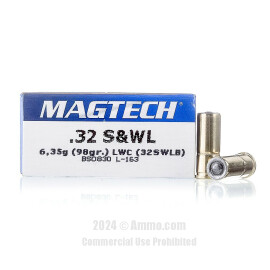 Image of Magtech 32 S&W Long Ammo - 50 Rounds of 98 Grain LWC Ammunition