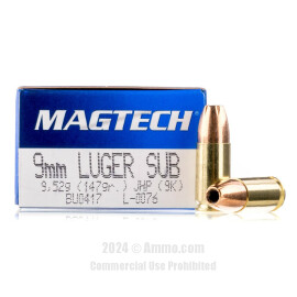 Image of Magtech 9mm Ammo - 50 Rounds of 147 Grain JHP Ammunition