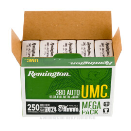 Image of Bulk 380 ACP Ammo - 1000 Rounds of Bulk 95 Grain FMJ Ammunition from Remington