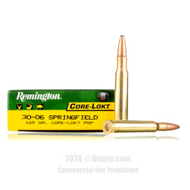 Image of Remington 30-06 Ammo - 20 Rounds of 165 Grain PSP Ammunition