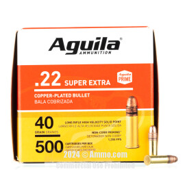 Image of Aguila 22 LR Ammo - 2000 Rounds of 40 Grain CPRN Ammunition