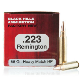 Image of Black Hills Ammunition 223 Rem Ammo - 50 Rounds of 68 Grain Heavy Match HP Ammunition