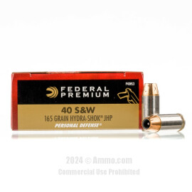 Image of Federal 40 cal Ammo - 20 Rounds of 165 Grain JHP Ammunition