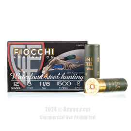Image of Fiocchi 12 Gauge Ammo - 25 Rounds of 3" 1-1/8 oz. #2 Shot Speed Steel Shot Ammunition