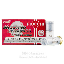 Image of Fiocchi Shooting Dynamics 12 Gauge Ammo - 250 Rounds of 1-1/8 oz. #7-1/2 Shot Ammunition