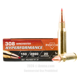 Image of Fiocchi 308 Win Ammo - 200 Rounds of 150 Grain SST Polymer Tip Ammunition
