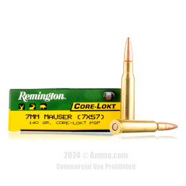 Image of Remington 7x57mm Ammo - 20 Rounds of 140 Grain PSP Ammunition
