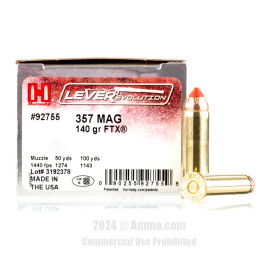 Image of Hornady 357 Magnum Ammo - 25 Rounds of 140 Grain FTX Ammunition
