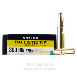 Image of Silver State Armory 300 AAC Blackout Ammo - 20 Rounds of 220 Grain Ballistic Tip Ammunition