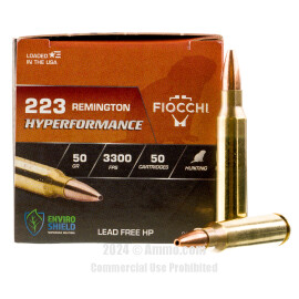 Image of Fiocchi 223 Rem Ammo - 50 Rounds of 50 Grain Varmint Grenade Ammunition