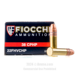 Fiocchi 22 LR  Ammo - 500  Rounds of 38 Grain CPHP Ammunition