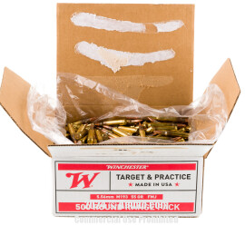 Winchester USA 5.56x45 Ammo - 1000 Rounds of 55 Grain FMJ Ammunition