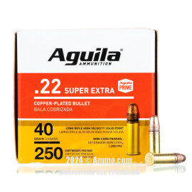 Aguila Super Extra 22 LR Ammo - 2000 Rounds of 40 Grain CPRN Ammunition