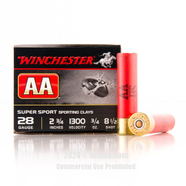 Image of Winchester AA 28 Gauge Ammo - 250 Rounds of 3/4 oz. #8-1/2 Shot Ammunition