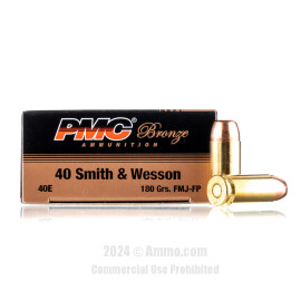 Image of PMC 40 cal Ammo - 1000 Rounds of 180 Grain FMJ-FN Ammunition