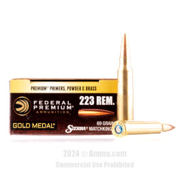 Image of Federal 223 Rem Ammo - 200 Rounds of 69 Grain HPBT Ammunition