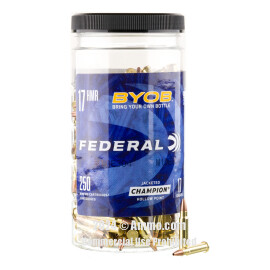 Image of Federal BYOB 17 HMR Ammo - 250 Rounds of 17 Grain JHP Ammunition