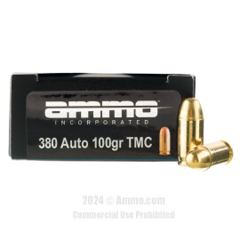 Image of Ammo Inc. 380 ACP Ammo - 50 Rounds of 100 Grain TMJ Ammunition