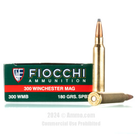 Image of Fiocchi 300 Win Mag Ammo - 20 Rounds of 180 Grain SPBT Ammunition