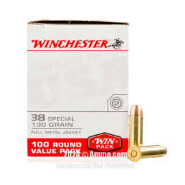 Image of Winchester 38 Special Ammo - 500 Rounds of 130 Grain FMJ Ammunition