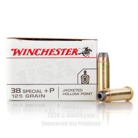 Winchester USA 38 Special  Ammo - 500  Rounds of 125 Grain JHP Ammunition