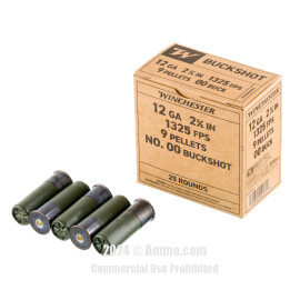 Image of Bulk 12 Gauge Ammo - 250 Rounds of Bulk Not Applicable #00 Buck Ammunition from Winchester