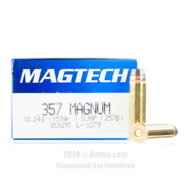 Image of Magtech 357 Magnum Ammo - 50 Rounds of 158 Grain SJHP Ammunition