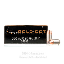 Image of Speer 380 ACP Ammo - 1000 Rounds of 90 Grain JHP Ammunition
