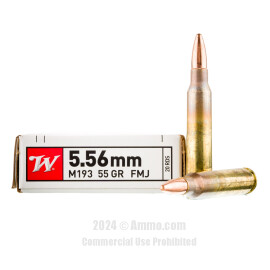 Image of Winchester USA 5.56x45 Ammo - 20 Rounds of 55 Grain FMJ M193 Ammunition