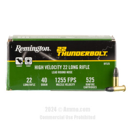 Image of Remington 22 Thunderbolt 22 LR Ammo - 525 Rounds of 40 Grain LRN Ammunition