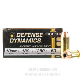 Image of Fiocchi 10mm Ammo - 500 Rounds of 180 Grain JHP Ammunition