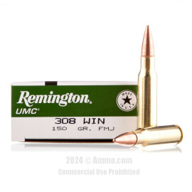 Image of Remington 308 Win Ammo - 200 Rounds of 150 Grain MC Ammunition