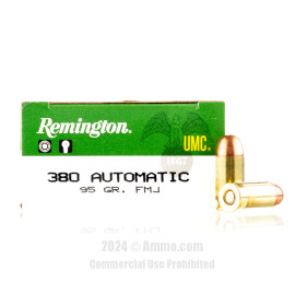 Image of Remington 380 ACP Ammo - 500 Rounds of 95 Grain MC Ammunition