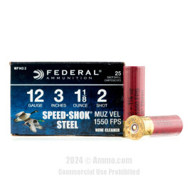 Image of Federal 12 ga Ammo - 25 Rounds of 1-1/8 oz. #2 Shot (Steel) Ammunition