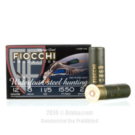 Image of Fiocchi 12 Gauge Ammo - 25 Rounds of 1-1/5 oz. #2 Steel Shot Ammunition