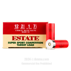 Image of Estate Super Sport Competition Target AA Light Target 12 Gauge Ammo - 250 Rounds of 1 oz. #7-1/2 Shot Ammunition