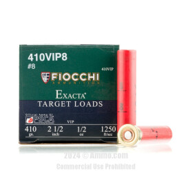 Image For 250 Rounds Of 1/2 oz. #8 Shot Shotshell 410 Fiocchi Ammunition