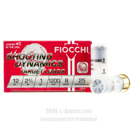 Image of Fiocchi 12 Gauge Ammo - 250 Rounds of 1 oz. #8 Shot (Lead) Ammunition