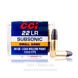 Image of CCI 22 LR Ammo - 100 Rounds of 40 Grain LHP Ammunition