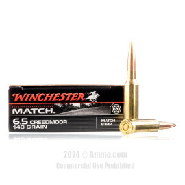 Image of Winchester Match 6.5 Creedmoor Ammo - 200 Rounds of 140 Grain HPBT Ammunition