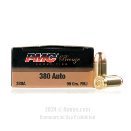 Image of Bulk 380 ACP Ammo - 900 Rounds of Bulk 90 Grain FMJ Ammunition from PMC