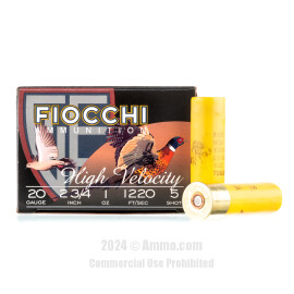 Image of Fiocchi 20 Gauge Ammo - 25 Rounds of 1 oz. #5 Shot (Lead) Ammunition
