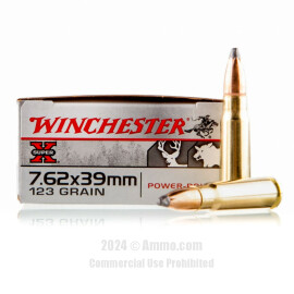 Image of Winchester Super-X 7.62x39 Ammo - 20 Rounds of 123 Grain SP Ammunition